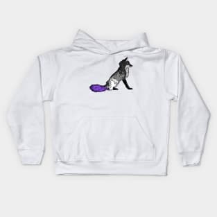 Asexual Pride Fox Kids Hoodie